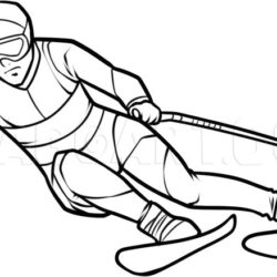 Ski Drawing Fine Art