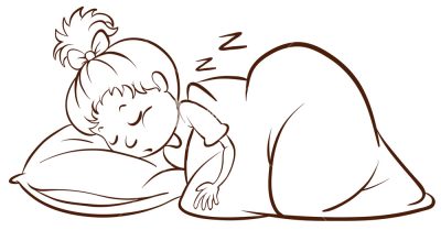 Sleeping, Resting, Slumbering, Napping, Dozing Drawing