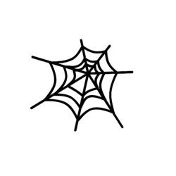 Spider Web Drawing Hand Drawn