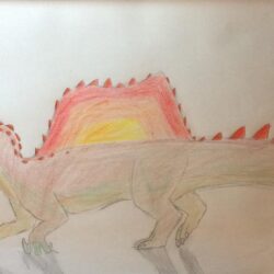 Spinosaurus Drawing Hand Drawn Sketch