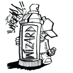 Spray Can Drawing Creative Style