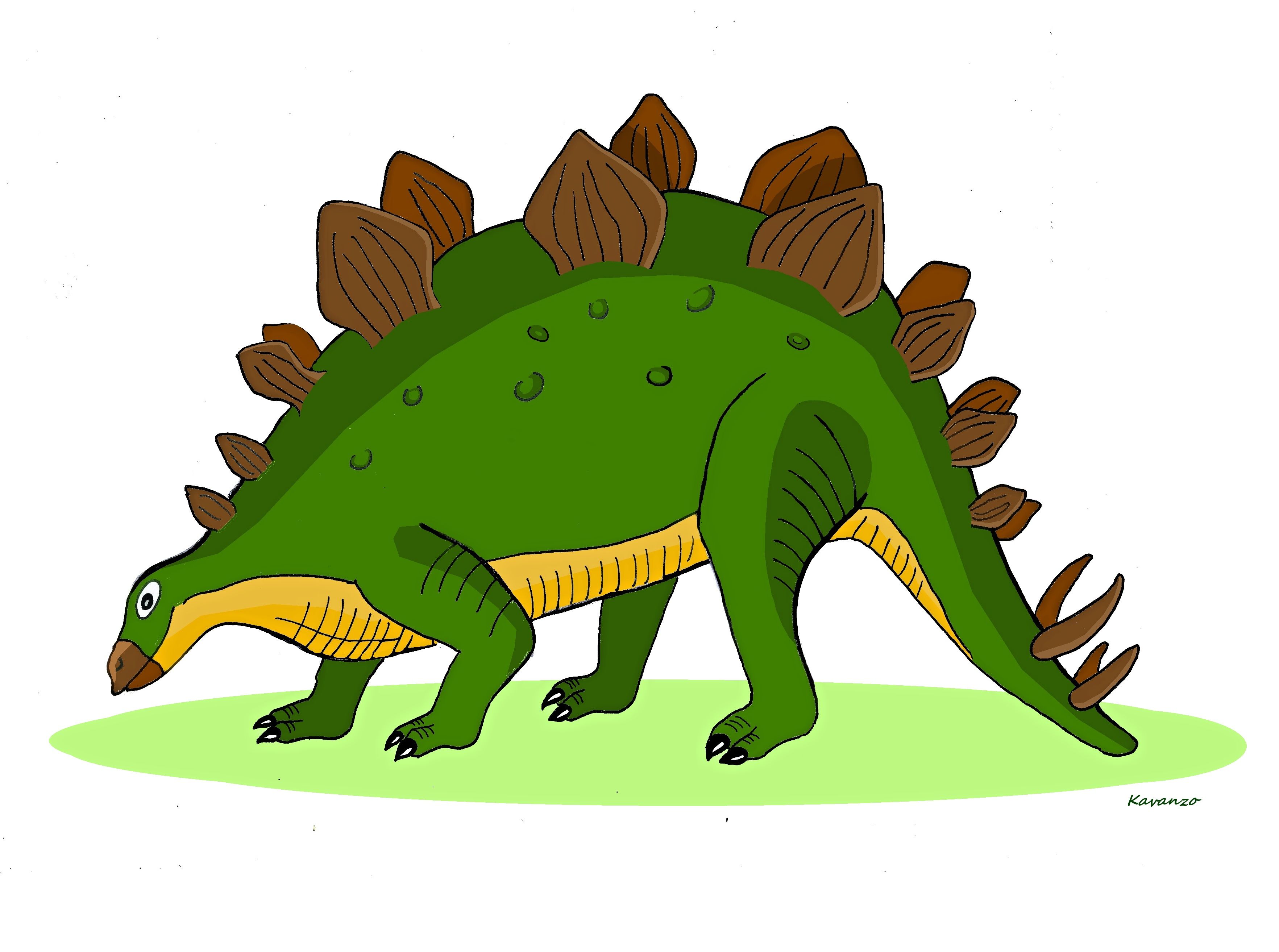 Stegosaurus Drawing Detailed Sketch
