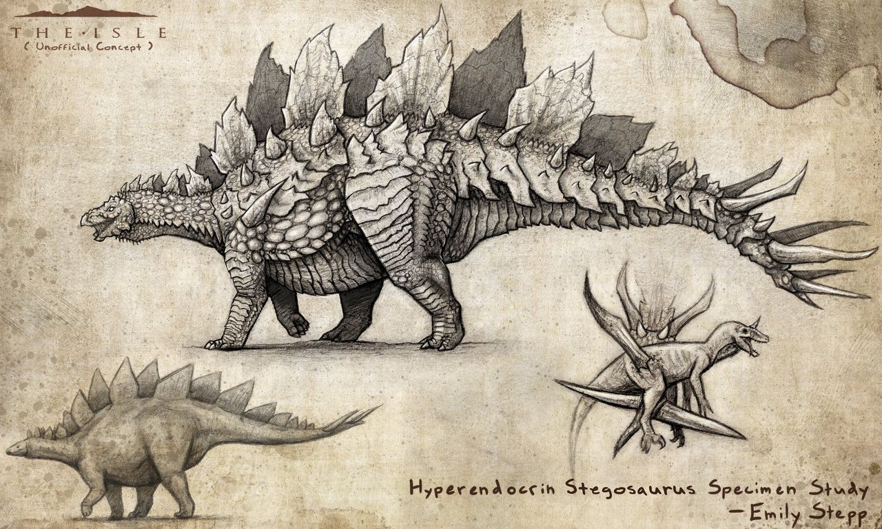 Stegosaurus Drawing Intricate Artwork
