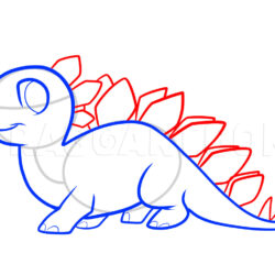Stegosaurus Drawing Realistic Sketch