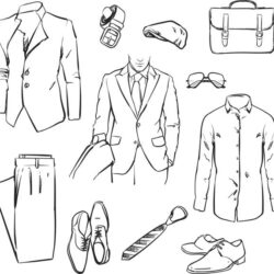 Suit Drawing Artistic Sketching