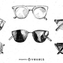 Sunglasses Drawing Hand drawn