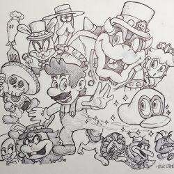 Super Mario Drawing Creative Style