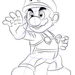 Super Mario Drawing Hand drawn Sketch