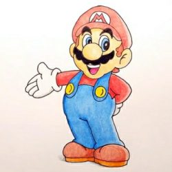 Super Mario Drawing Sketch