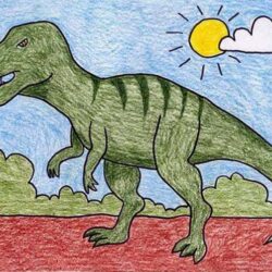 T Rex Drawing Artistic Sketching