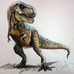 T Rex Drawing Creative Style