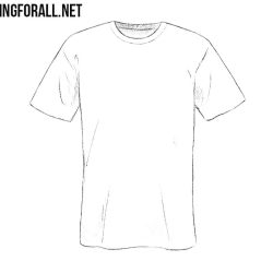 T Shirt Drawing Detailed Sketch