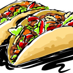 Taco Drawing Artistic Sketching