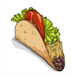 Taco Drawing Sketch