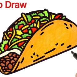 Taco Drawing Unique Art