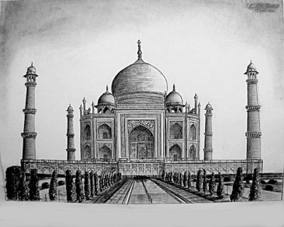 Taj Mahal, Heritage, Monument, Love, Architecture Drawing