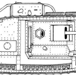 Tank Drawing Hand Drawn