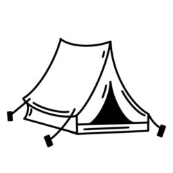 Tent Drawing Detailed Sketch