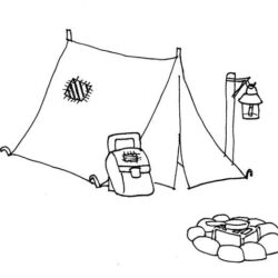 Tent Drawing Hand drawn