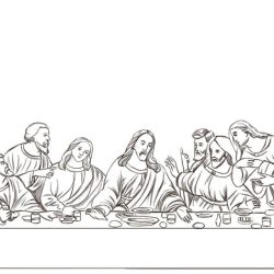 The Last Supper Drawing Amazing Sketch