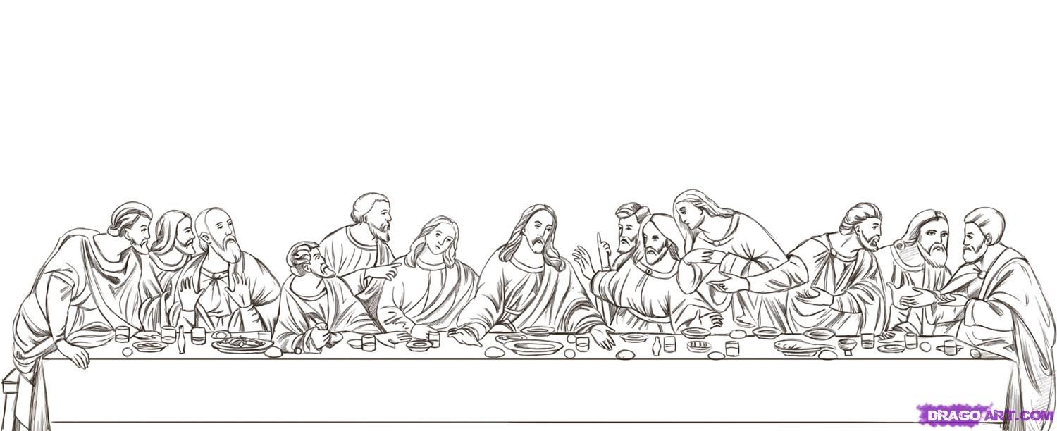 The Last Supper Drawing Amazing Sketch