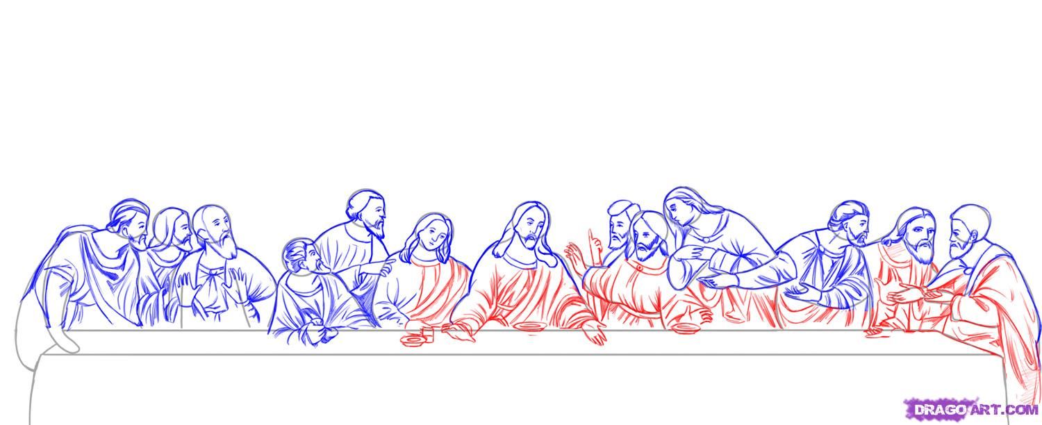 The Last Supper Drawing Artistic Sketching