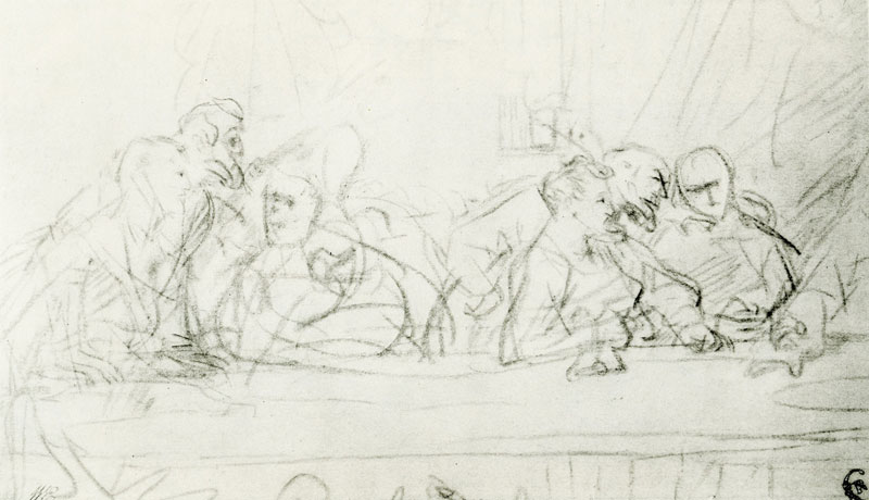 The Last Supper Drawing Detailed Sketch