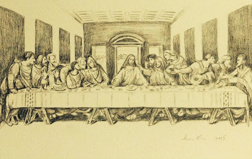 The Last Supper Drawing Hand drawn Sketch