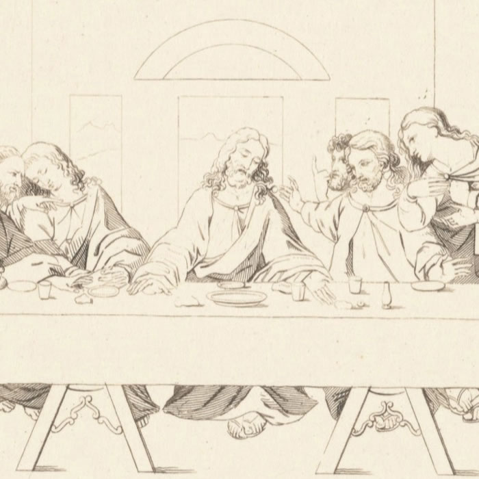 The Last Supper Drawing Modern Sketch - Drawing All