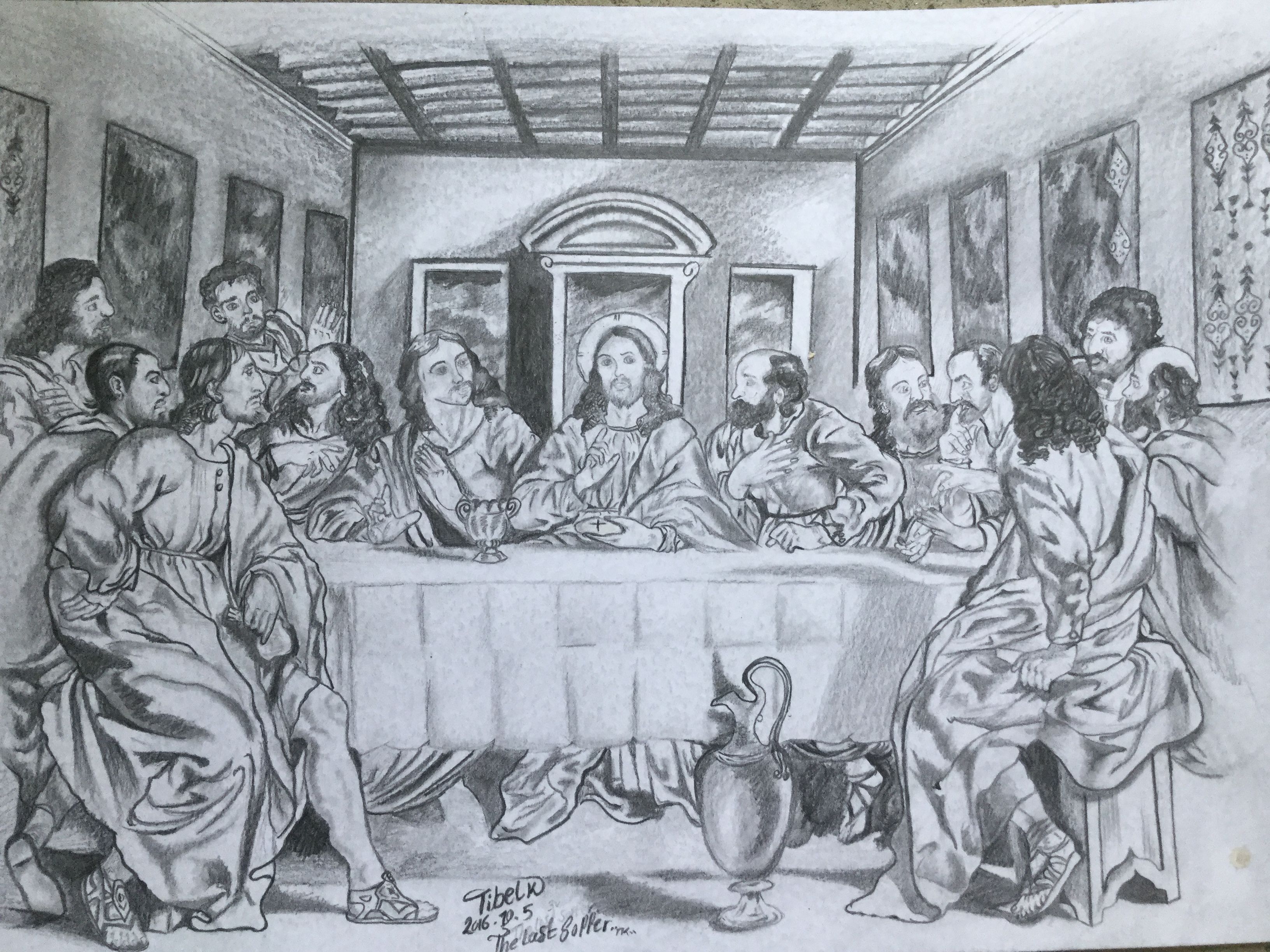 The Last Supper Drawing Photo