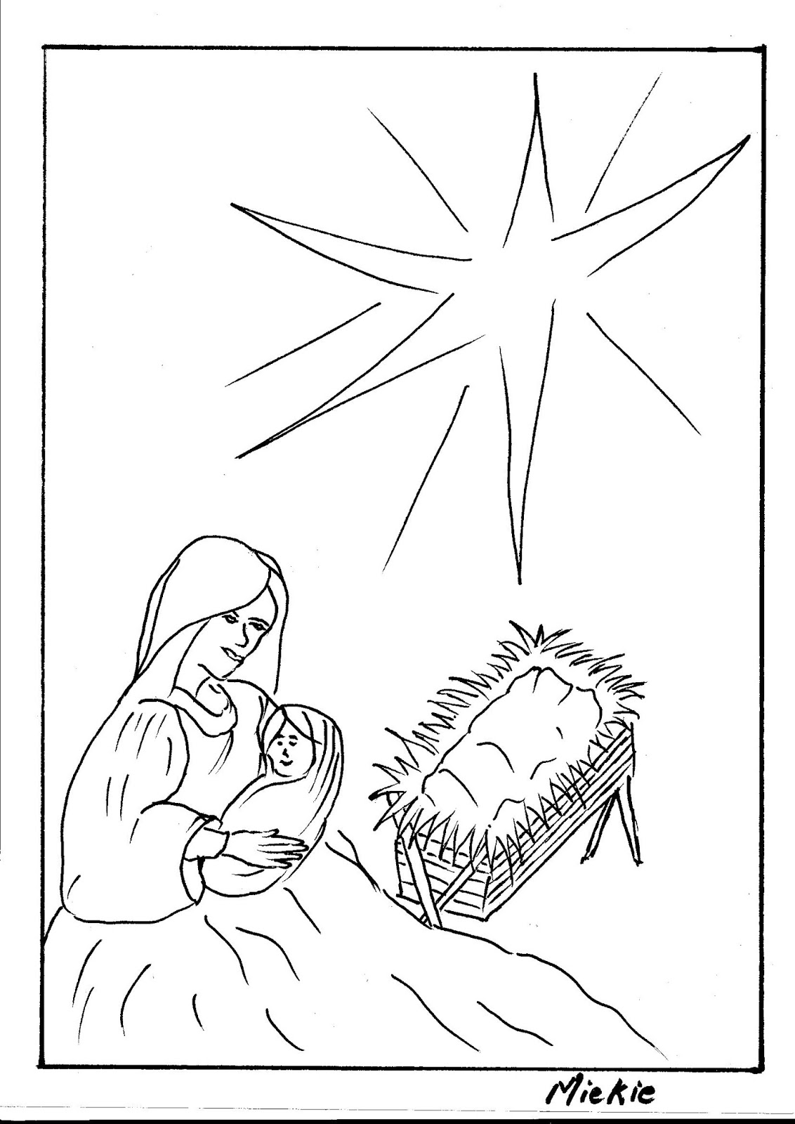 The Nativity Drawing Professional Artwork