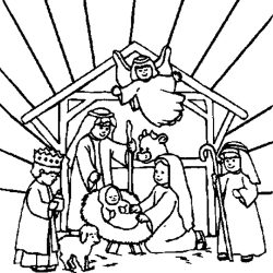 The Nativity Drawing Sketch