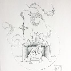 The Nativity Drawing Unique Art