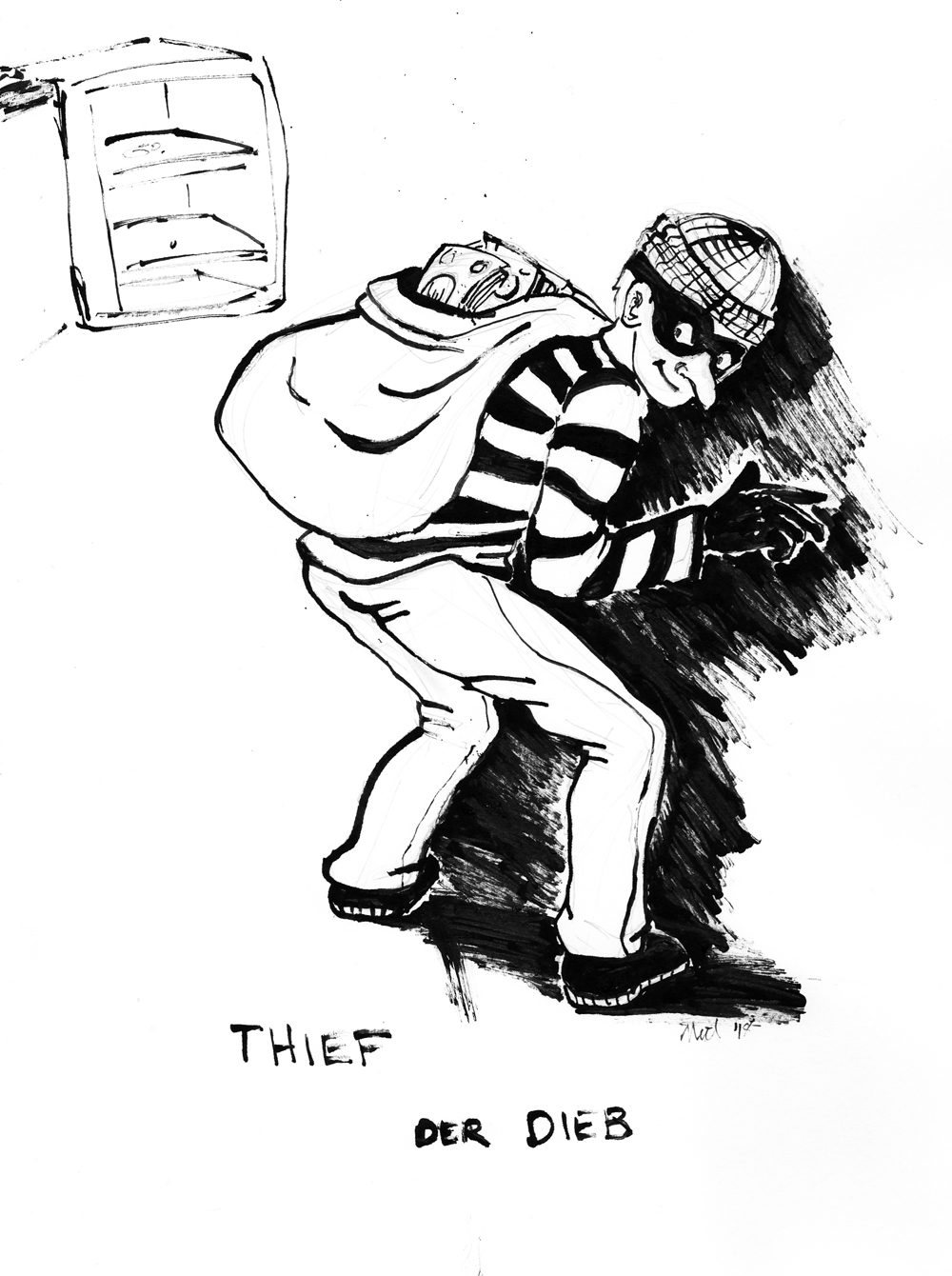 Thief Drawing Amazing Sketch