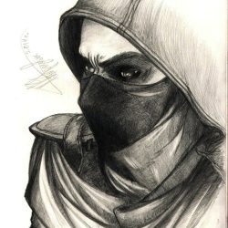 Thief Drawing Intricate Artwork