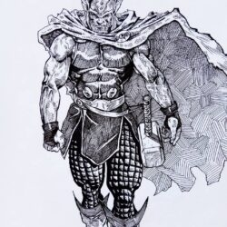 Thor Drawing Modern Sketch