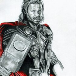 Thor Drawing Realistic Sketch