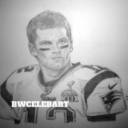 Tom Brady Drawing Modern Sketch