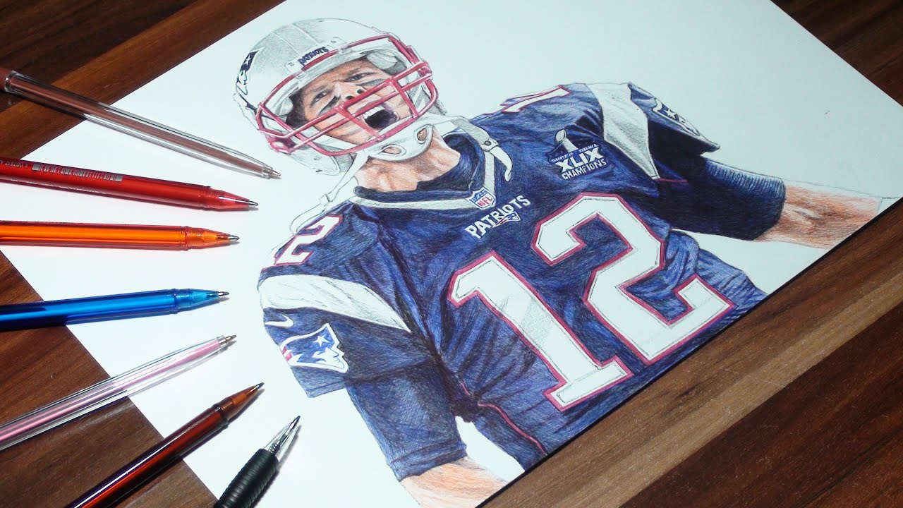 Tom Brady Drawing Stunning Sketch
