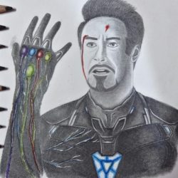 Tony Stark Drawing Detailed Sketch