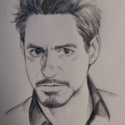 Tony Stark Drawing Fine Art