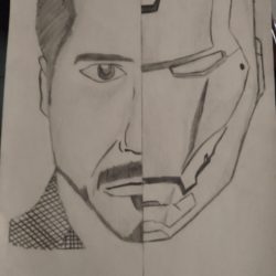Tony Stark Drawing Modern Sketch