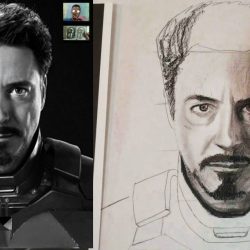 Tony Stark Drawing Picture