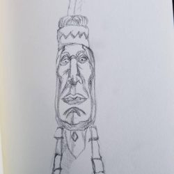 Totem Drawing Detailed Sketch