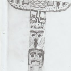 Totem Drawing Sketch