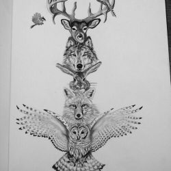 Totem Drawing Stunning Sketch