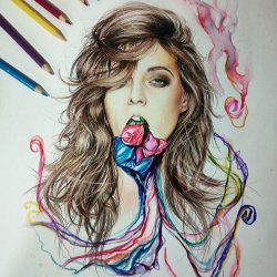 Tove Lo Drawing Beautiful Artwork