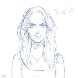 Tove Lo Drawing Realistic Sketch