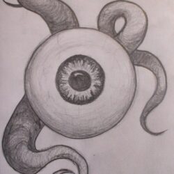 Trippy Eyeball Drawing Art