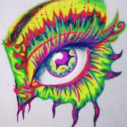 Trippy Eyeball Drawing Hand Drawn Sketch